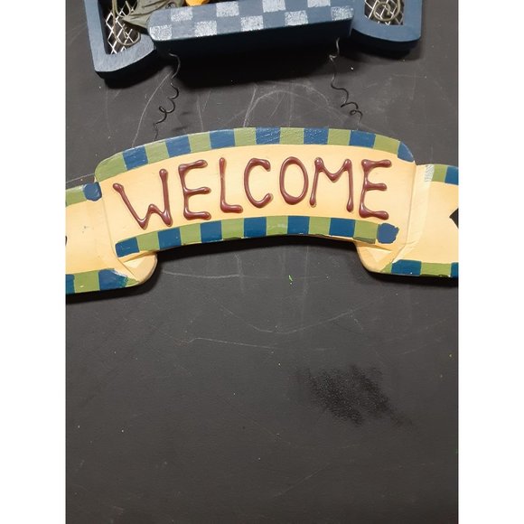 Primitive Style Decoration Welcome Sunflowers Window Hanging - Picture 4 of 4